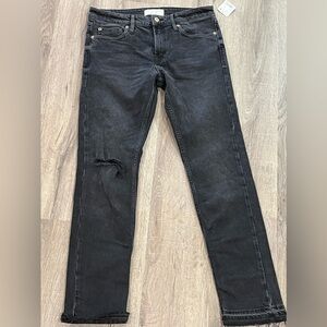 NWT Free People We The Free Size 27 Faded Black Ripped Distressed Jeans Denim